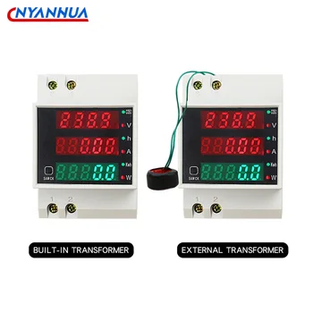 D52-2047 DIN-Schiene Multi-Funktion Digital Meter Messen AC-Strom-Zeit-Strom-Spannung Power Faktor LED-CT100A