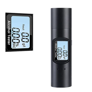 Q91 Alkoholtester, Tragbare, Nicht-Kontakt und High-Präzision Alkohol Tester mit Digitale LCD-Bildschirm, USB Wiederaufladbare Metall-Oberfläche