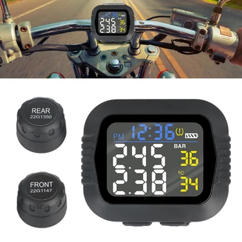 TPMS-Sensoren Motorrad Tire Pressure Monitoring System Reifen Tester Alarm LCD Bunte Dirt Pit Bike Test Motorrad Zubehör