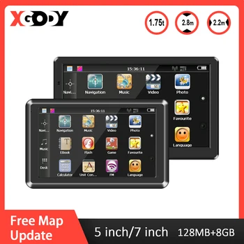 XGODY 7 Zoll Auto GPS Navigation 128 MB+8 GB LKW GPS Navigator Resistive Touch Screen FM Russland Europa Amerika 2023 Kostenloses Update