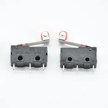 5Pcs Mini Micro Limit Switch NO NC 3 Pins PCB Terminals SPDT 5A 125V 250V Roller Hebel Snap Action Push Mikroschalter