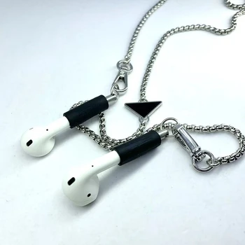 Mode Luxus Anti-Off Anti Verloren Metallischen Kette für AirPods Pro Fall Kopfhörer Ohrhörer Kette Halskette Geschenke Frauen Dame Mädchen