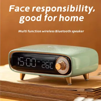 Multifunktionale bluetooth Lautsprecher 15W drahtlose schnelle lade sechs-in-one-Bett lade Nacht Licht Wecker Temperatur dis